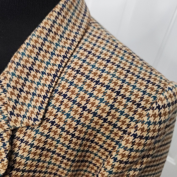 Classic Evan‎ Picone Petites Plaid Wool Blazer  Size 6